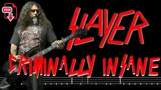 Slayer - Criminally Insane (🔴Bass Tabs | Notation) @ChamisBass  #slayerbass #chamisbass  #basstabs