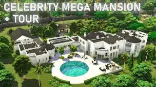 Celebrity Mega Mansion + Tour | Sims 4 Speed Build | No CC |