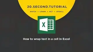 OLDIE - How to wrap text in a cell: Excel Tutorial #4