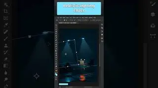Simple and Easy Realistic Lighting Effects in Adobe Photoshop #photoshopeffects #shorts