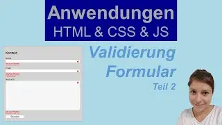 Formular Validierung mit HTML, CSS und JavaScript - Teil 2