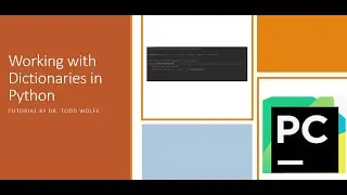 Python Tutorial 10: Working with name: value pairs (Dictionaries) in Python