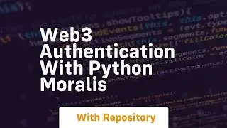 Web3 authentication with python moralis