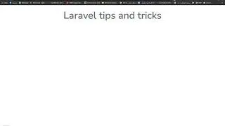 Laravel tips and tricks #01-Intro