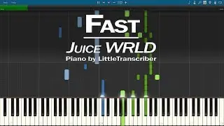 Juice WRLD - Fast (Piano Cover) Synthesia Tutorial by LittleTranscriber