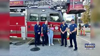 ‘Please little baby, just breathe’; Baby saved by Anchorage firefighters celebrates her first bri...