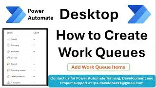 Create Work Queue In Power Automate Desktop | Power Automate Work Queues | Work Queues Tutorial 1