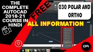 Polar and Ortho Complete Tutorial in AutoCAD | Autocad in Hindi | 030