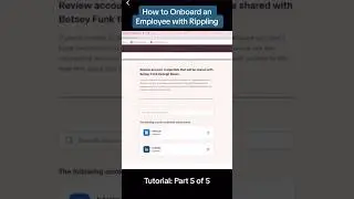 How to Onboard an Employee with Rippling - Part 5 of 5⚡️