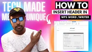 How to insert header in wps office writer | how to add wps office writer header