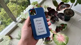 iPhone case with a customizable e-ink screen