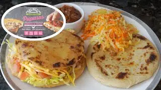 Costco, Del Real Foods - Salvadoran Carnitas Pupusas + Mexican Fried Gorditas Hack [4K ASMR]