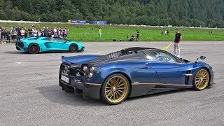 Pagani Huayra Roadster vs Lamborghini Aventador LP750-4 SV Roadster