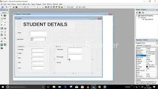 Application to design an user interface to accept student details