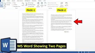 How to Stop MS Word Document Showing Two Pages Side by Side