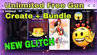 FREE FIRE NEW GLITCH | FREE UNLIMITED GUN CREATE | HIDEOUT EVENT GLITCH FREE ALL BUNDLE #freefire