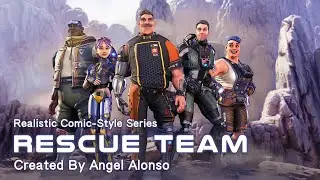 3D Characters of Realistic Comic-Style - Rescue Team by Angel Alonso | Character Creator