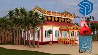 SketchUp-Monastery Building