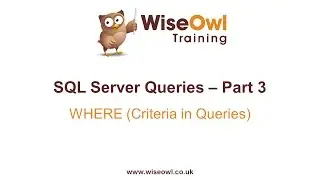 SQL Server Queries Part 3 - WHERE (Criteria in Queries)