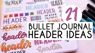 21 Simple Bullet Journal Header Ideas