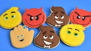 EMOJI MOVIE COOKIES, POOP, HI-5, MEH, DEVILICIOUS by HANIELA'S