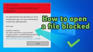 How to Fix this App has Been Blocked for Your Protection Error in Windows 10