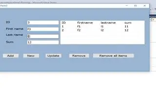 VB. NET: insert, update and  delete  data in Listview without using database