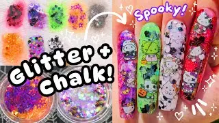 ‧₊˚😈 Making HALLOWEEN CUSTOM ACRYLICS 🎃 + Testing an Affordable E-file 👻₊˚.