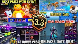 Bgmi Next Prize Path Event KAKAO FRIENDS | A8 Bonus Pass Rewards | Bgmi 3.3 Update Release Date