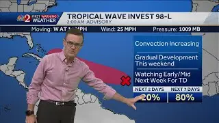 Invest 98-L in the Atlantic could move west toward Florida, develop in next week, NHC says | Satu...