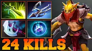 24 Kills Bounty Hunter Dota 2 !! Bounty Hunter Dota 2 Guide Offlane Carry Builds Pro Gameplay 7.35
