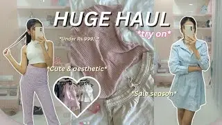 HUGE *try on* HAUL 🛍️✨ cute tops, dresses, bottoms, jackets & more! Sale szn shopping | Gagan kaur