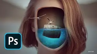 Surreal Face Underwater Photo Manipulation Photoshop Tutorial