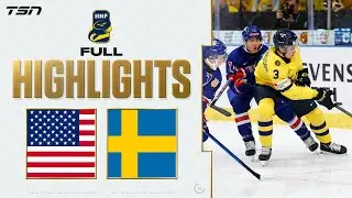 USA vs. Sweden FULL HIGHLIGHTS -- 2024 World Junior Championship Gold Medal Game