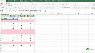 How to Number Rows Using the COUNTA Function in Excel