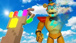 Using the THANOS SNAP Mod to Destroy Glamrock Freddy! ( Teardown Mods)