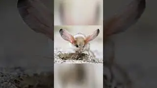 Это самое ушастое существо🐭 Длинноухий тушканчик