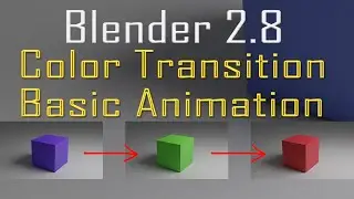 Animate Color Change (color swap) Transitions in Blender 2.8 - Beginner Tutorial