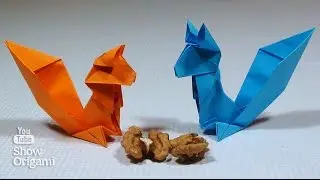 Squirrel Origami paper