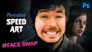 Mr Beast Speed Art Face Swap in Photoshop 