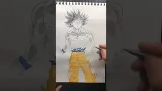 Drawing goku ultra instinct #dbs #shorts
