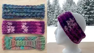 Crochet Hair Band / Ear Warmers ~ No-Bulk Tapered Nape! ~ Custom Sizing ~ Multi-Seasonal!