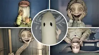 Little Nightmares 2: All Bosses with Super Ghost Boy Mod