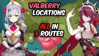 All the Valberry Locations | Farm for Noelle & Rosaria | Get ALL 79 with 3 Routes | Genshin 2.3