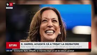 K HARRIS, ACUZATĂ CĂ A TRIȘAT LA DEZBATERE. Știri B1TV_11 sept. 2024