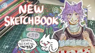 Starting a NEW Sketchbook! ✨( chill yap session and background noise)