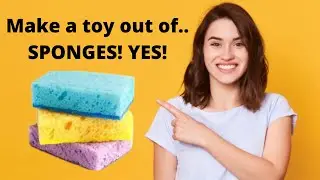 How to make a squishy fun CUSTOMISABLE TOY out of Dish Sponge! #shorts