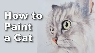 how to paint a cat in oil time lapse painting tutorial