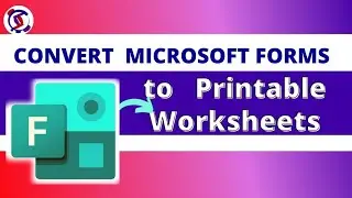 How to Convert Microsoft Forms to PDF Printable Worksheet - Editable Worksheet #microsoft #forms