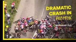 Big crash during Stage 5 of the 2022 Tour de France Femmes | Eurosport